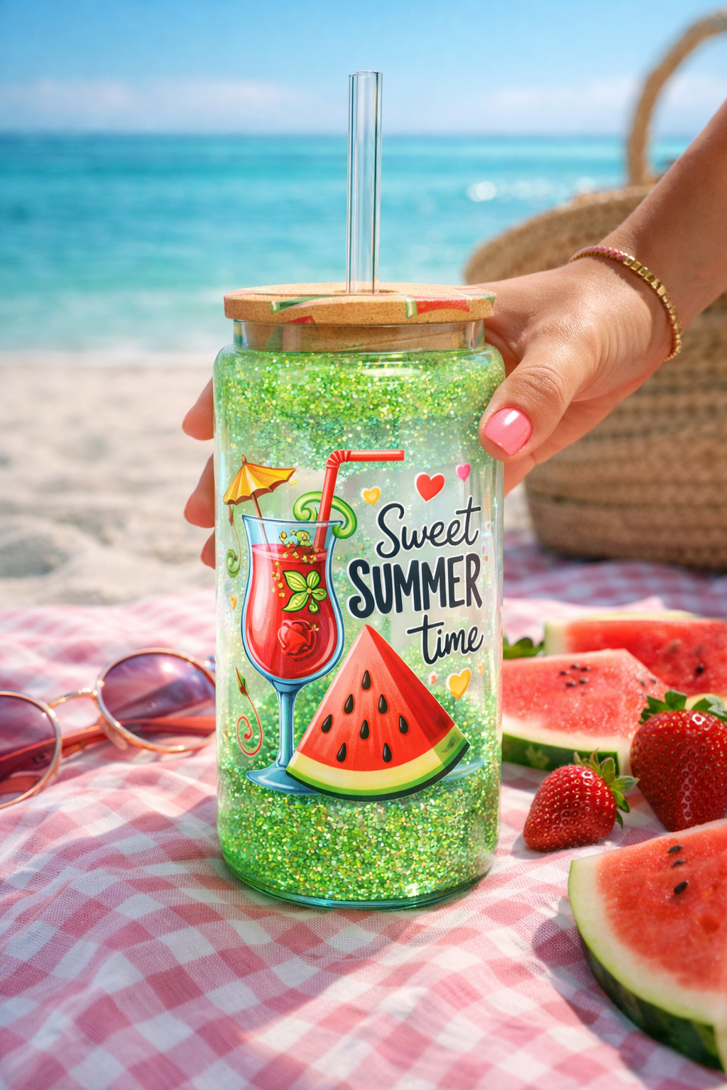 Glass Snow Globe Tumbler