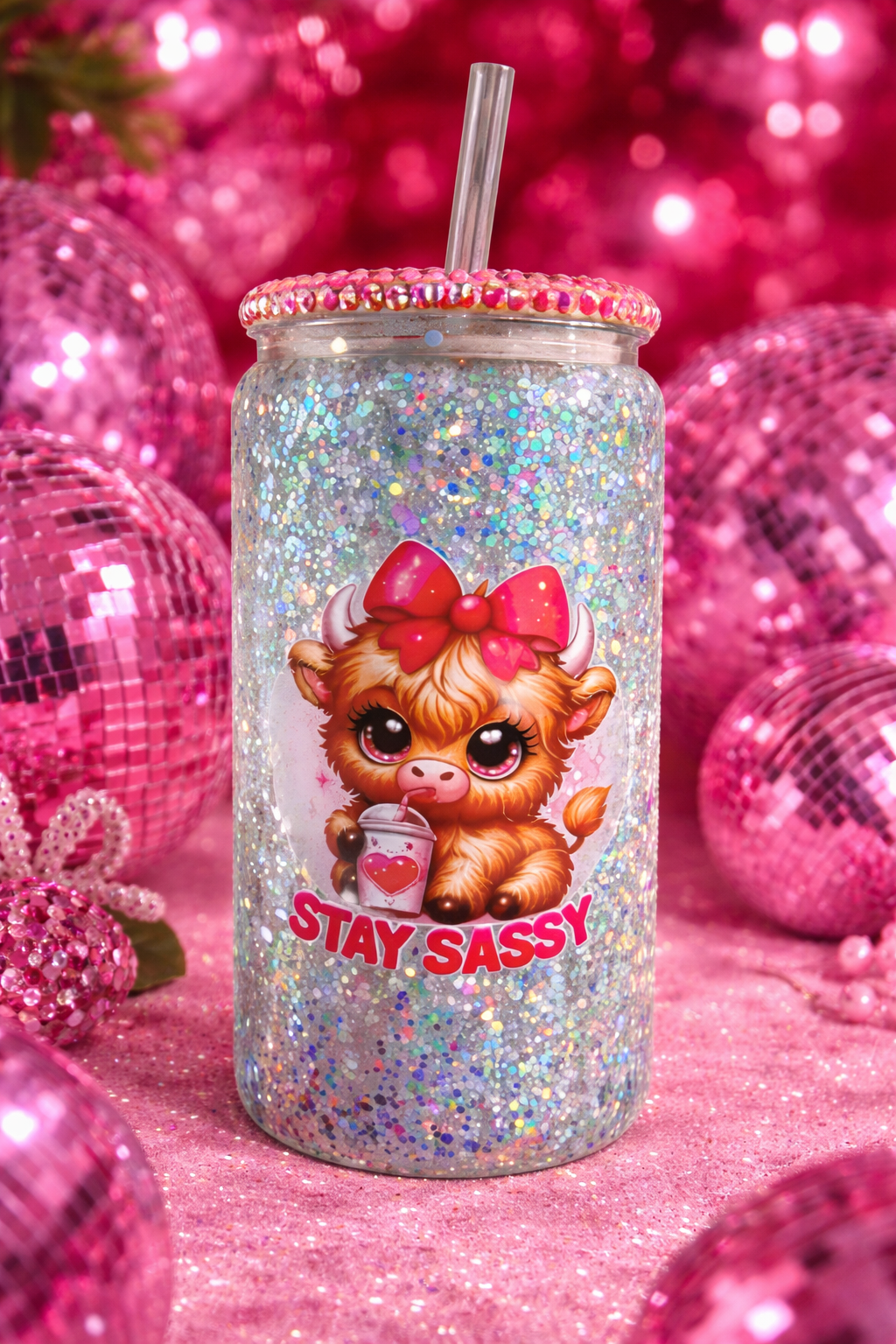 Glass Snow Globe Tumbler