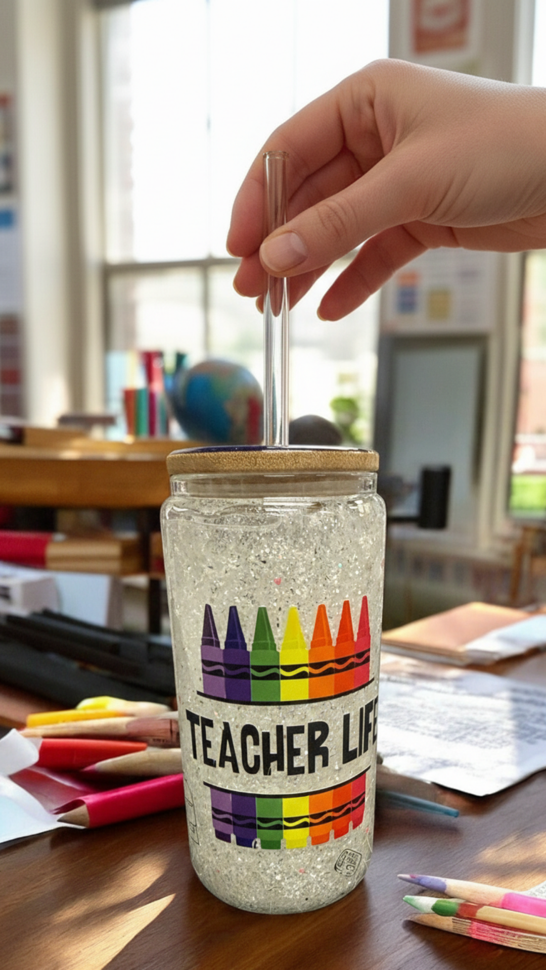 Glass Snow Globe Tumbler